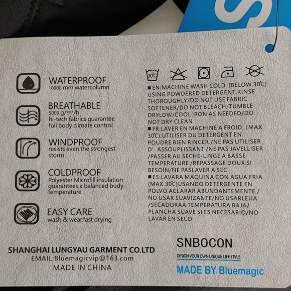 SNBocon Made By Bluemagic Cargo Snow Ski Winter Pants Men's Size Small - Picture 9 of 12